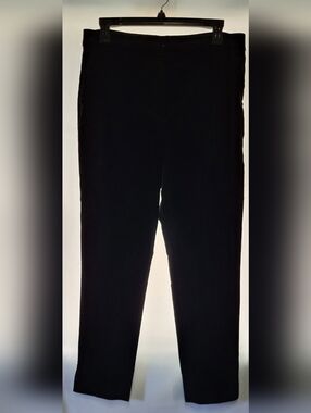 Ann Taylor Black Vwlvet Dress Slacks Size 8 Slim Fit High Waist